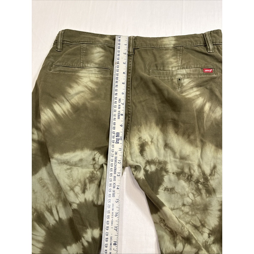 PANTS TAPER Levi's XX Chino Standard MENS 32x32 Regular Fit Green Tie Dye - Picture 8 of 9